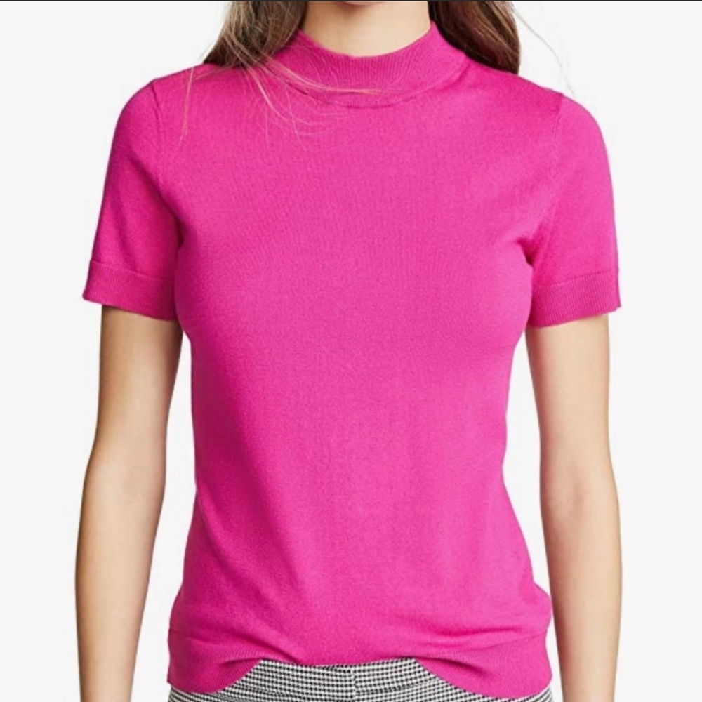 Milly Raspberry Short Sleeved Mod Top - Picture 7 of 7